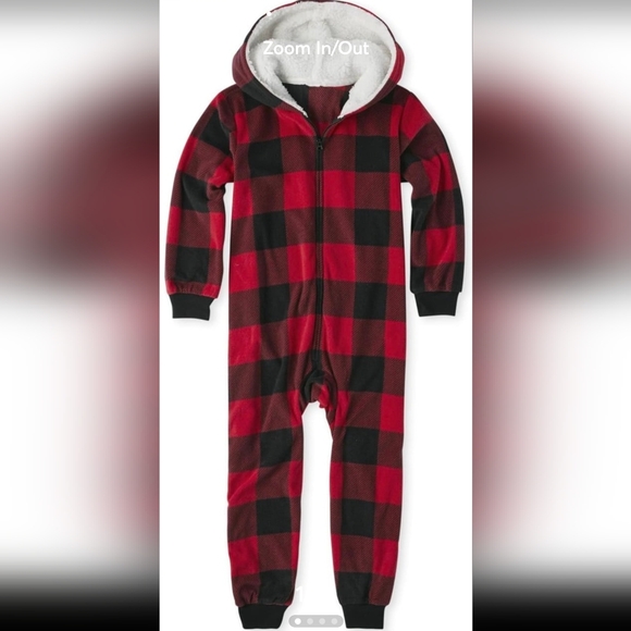 Kids One Piece Fleece Pajamas - Picture 1 of 3